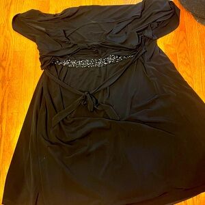 Kiyonnq 4 (x) black cocktail dress with waist embellishment